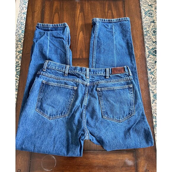L.L. Bean Relaxed Fit Jeans Medium Wash 38 X 34 Men's Denim Straight Leg Dad - Picture 4 of 8